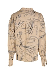 Calvin Klein Natural Fine Print Blouse - Image 5 of 6