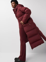 Malbec Red - Sweaty Betty Nimbus Longline Waterproof Puffer - Image 3 of 6