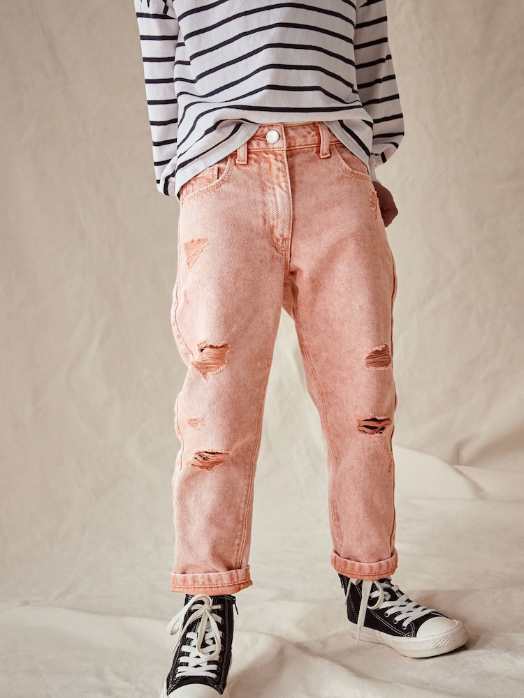 Apricot Wash Distressed Mom Jeans (3-16yrs) - Image 2 of 9