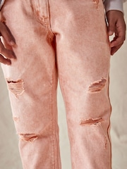 Apricot Wash Distressed Mom Jeans (3-16yrs) - Image 4 of 9
