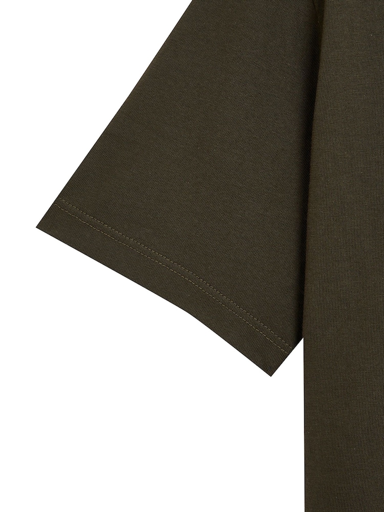 Lyle & Scott Olive Green Boys Essentials 100% Cotton Crew Neck T-Shirt - Image 5 of 5