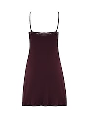 Pour Moi Red Short Sofa Loves Lace Hidden Support Soft Jersey Split Chemise - Image 4 of 4
