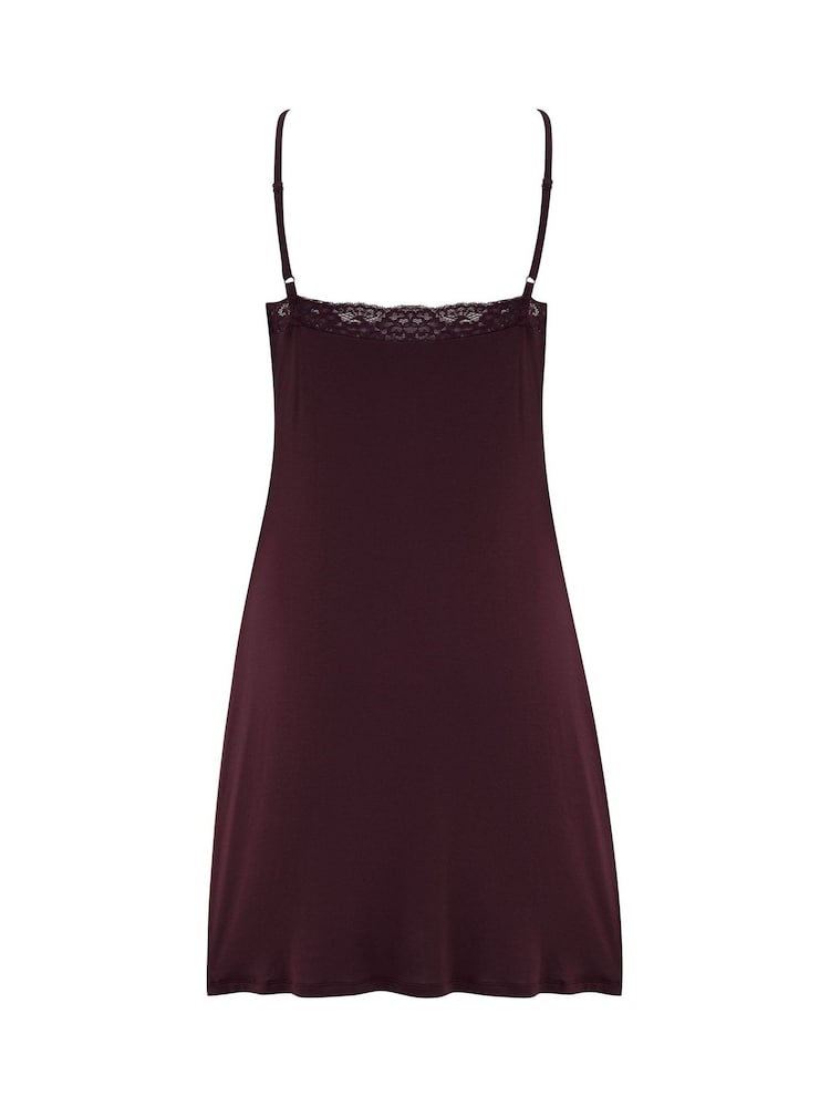 Pour Moi Red Short Sofa Loves Lace Hidden Support Soft Jersey Split Chemise - Image 4 of 4 Pour Moi Red Short Sofa Loves Lace Hidden Support Soft Jersey Split Chemise - Image 4 of 4