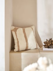 Natural Abstract Berber 50 x 50cm Cushion - Image 1 of 5