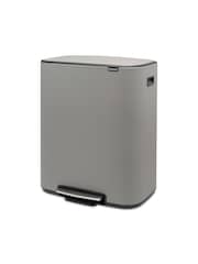 Brabantia Mineral Concrete Grey Bo 60L Pedal Bin - Image 3 of 5