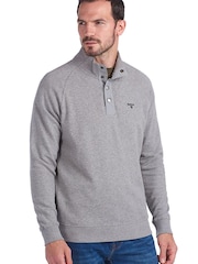 Barbour® Grey Half Snap Sweatshirt - Image 1 of 7