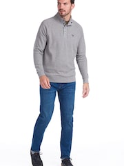 Barbour® Grey Half Snap Sweatshirt - Image 4 of 7