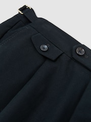 Reiss Navy Dimmock Cotton-Blend Moleskin Tapered Trousers - Image 7 of 7