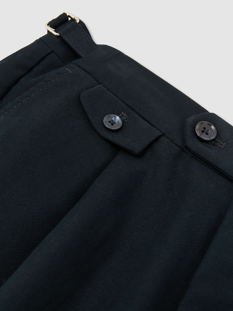 Reiss Navy Dimmock Cotton-Blend Moleskin Tapered Trousers - Image 7 of 7 Reiss Navy Dimmock Cotton-Blend Moleskin Tapered Trousers - Image 7 of 7