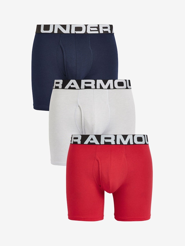 Under Armour Red Charged Boxers 3 Pack - Image 1 of 8