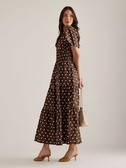 Anthropologie Brown The Somerset Maxi Dress: Polka Dot Edition - Image 2 of 5
