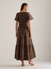 Anthropologie Brown The Somerset Maxi Dress: Polka Dot Edition - Image 5 of 5