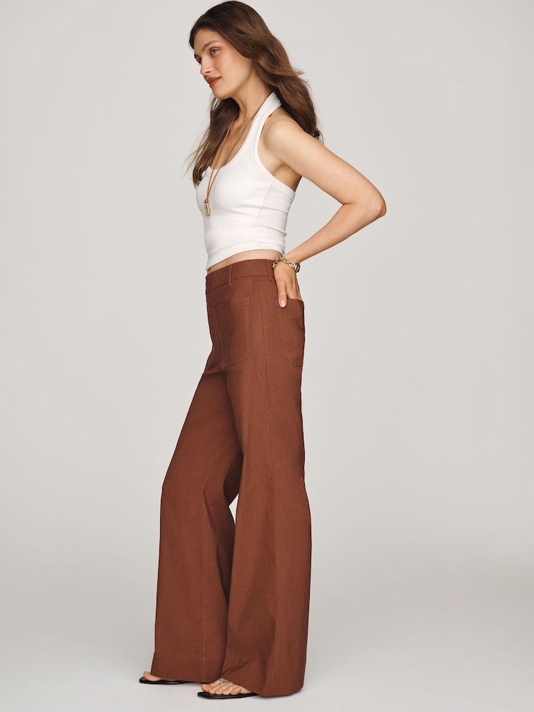 Anthropologie Brown Maeve Jude Trousers - Image 1 of 4 Anthropologie Brown Maeve Jude Trousers - Image 1 of 4