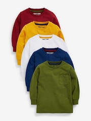 Multi Long Sleeve T-Shirts 5 Pack (3mths-7yrs) - Image 1 of 7
