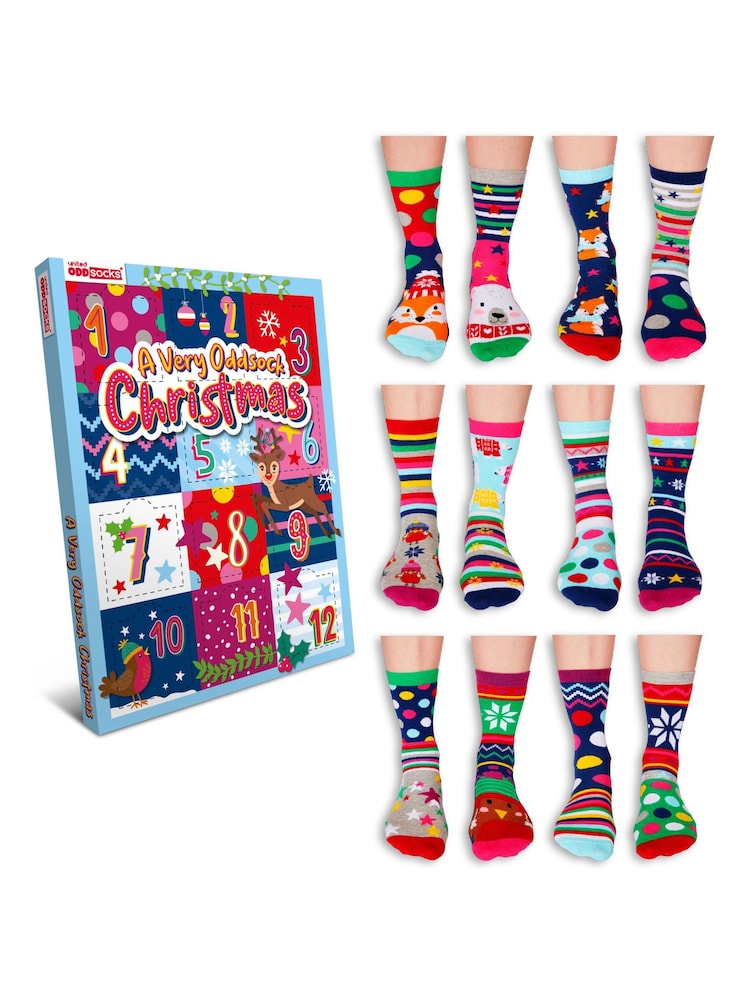United Odd Socks Black 12 Days of Oddsocks Christmas Advent Calendar - Image 1 of 3 United Odd Socks Black 12 Days of Oddsocks Christmas Advent Calendar - Image 1 of 3