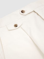 Reiss White Dimmock Cotton-Blend Moleskin Tapered Trousers - Image 9 of 9