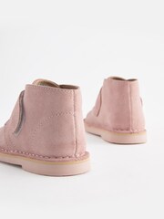 Pink Suede Desert Ankle Boots - Image 4 of 5