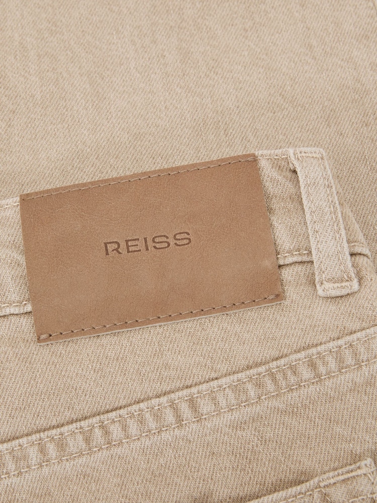 Reiss Caramel Brown Arctic Slim-Fit Stonewashed Jeans - Image 6 of 6 Reiss Caramel Brown Arctic Slim-Fit Stonewashed Jeans - Image 6 of 6