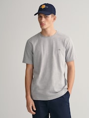 GANT Grey 100% Cotton Shield Logo T-Shirt - Image 1 of 5