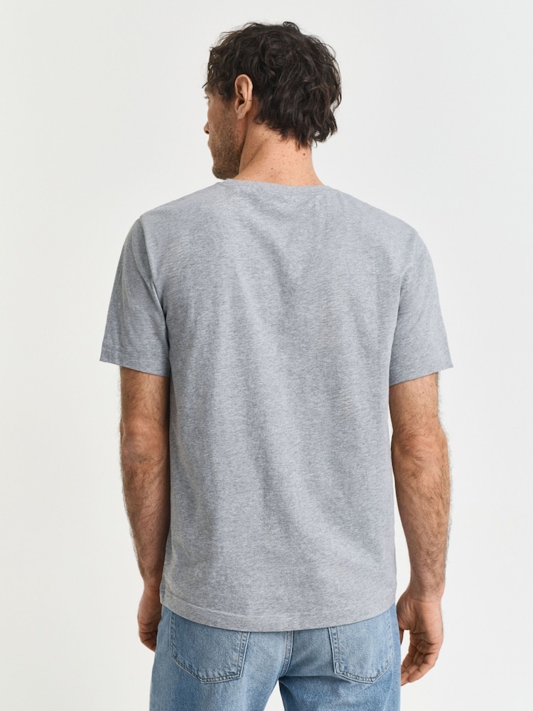 GANT Grey Shield Logo T-Shirt - Image 2 of 5 GANT Grey Shield Logo T-Shirt - Image 2 of 5