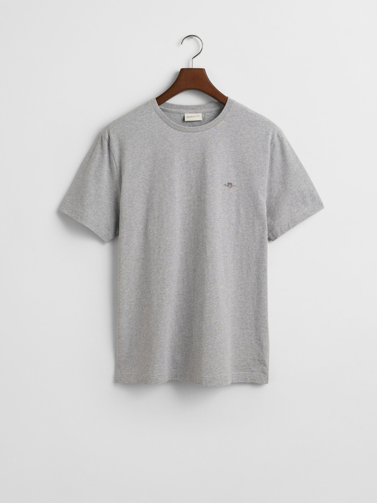 GANT Grey Shield Logo T-Shirt - Image 5 of 5 GANT Grey Shield Logo T-Shirt - Image 5 of 5