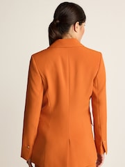 Orange - Figurbetonter Edge-to-Edge-Blazer aus Krepp - Bild 4 von 7