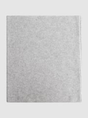 Reiss Grey Lucinda Ribbed Wool Blend Snood - Image 1 of 4