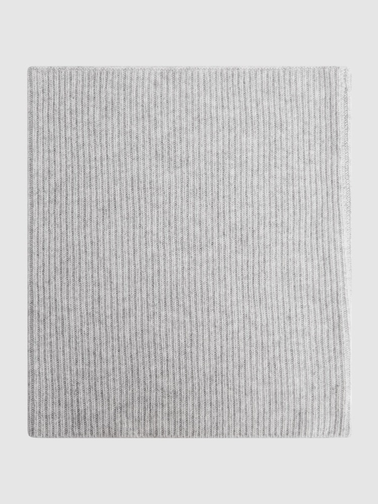 Reiss Grey Lucinda Ribbed Wool Blend Snood - Image 1 of 4