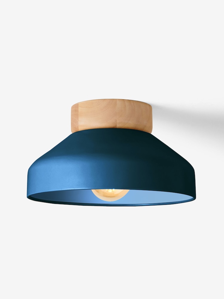 MADE.COM Navy Albert Flush Ceiling Fitting Ceiling Light - Image 1 of 2
