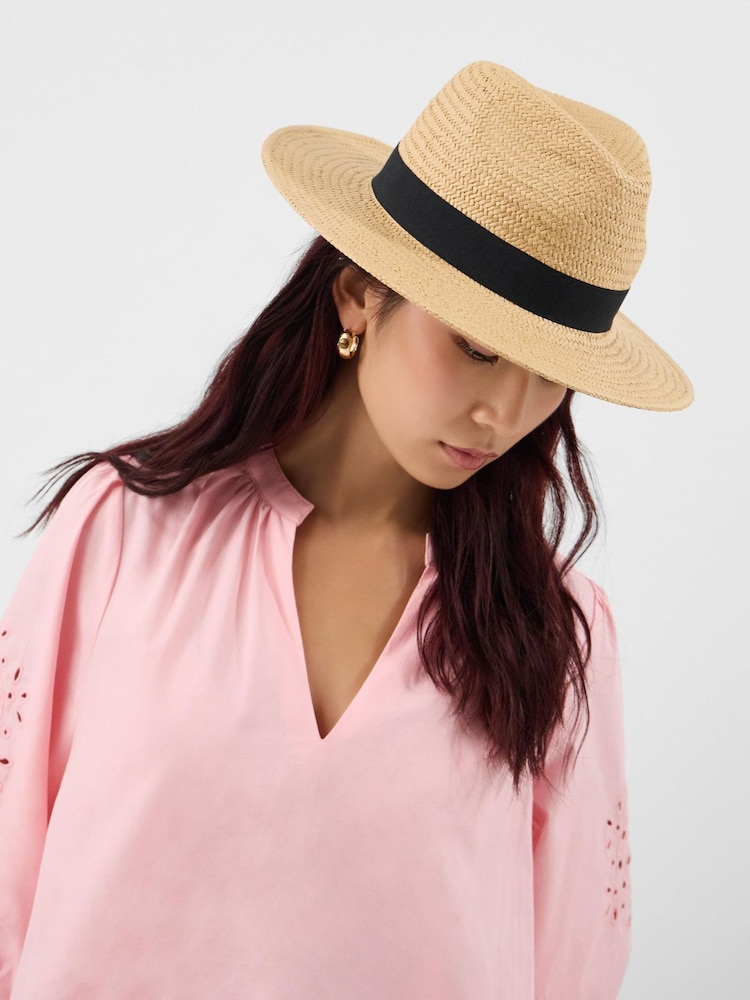 Accessorize Brown Straw Panama Hat - Image 1 of 1