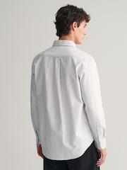 GANT Light Blue Oxford Banker Stripe 100% Cotton Shirt - Image 2 of 9
