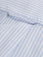 GANT Light Blue Oxford Banker Stripe 100% Cotton Shirt - Image 9 of 9
