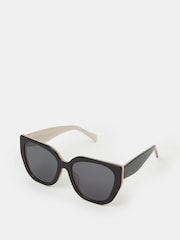 Accessorize Black Acetate Oversized Mono Square Sunglasses - Image 2 of 3