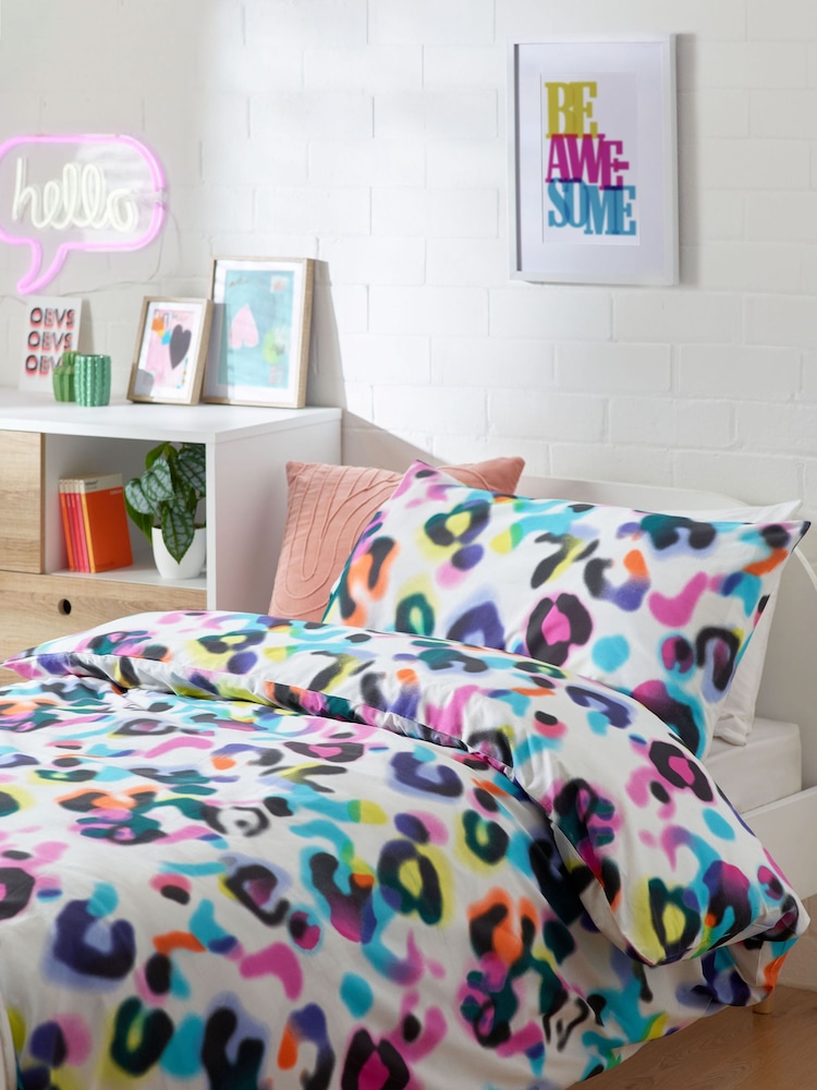 Multi Animal Print Printed Polycotton Duvet Cover and Pillowcase Bedding - Image 1 of 7
