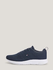Tommy Hilfiger Blue Corporate Knit Rib Runner Trainers - Image 1 of 4