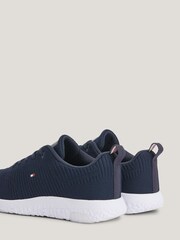 Tommy Hilfiger Blue Corporate Knit Rib Runner Trainers - Image 2 of 4