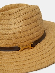 Accessorize Natural Woven Fedora Hat - Image 3 of 3