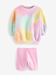 Efekt tie-dye - Zestaw z bluzą i szortami (3 mies. – 7 lat) - Obraz 3 z 5