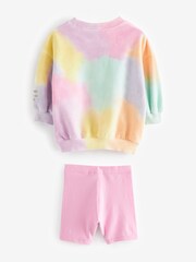 Efekt tie-dye - Zestaw z bluzą i szortami (3 mies. – 7 lat) - Obraz 4 z 5