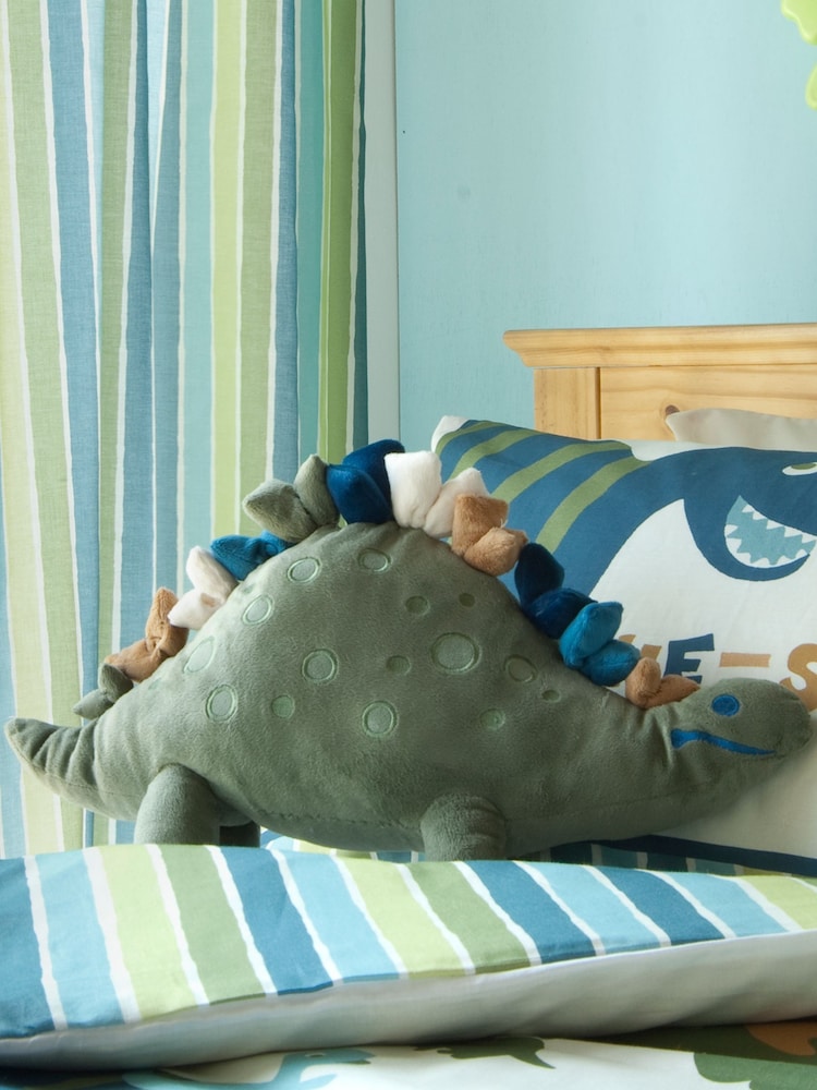 Catherine Lansfield Green Dino Cushion - Image 1 of 3