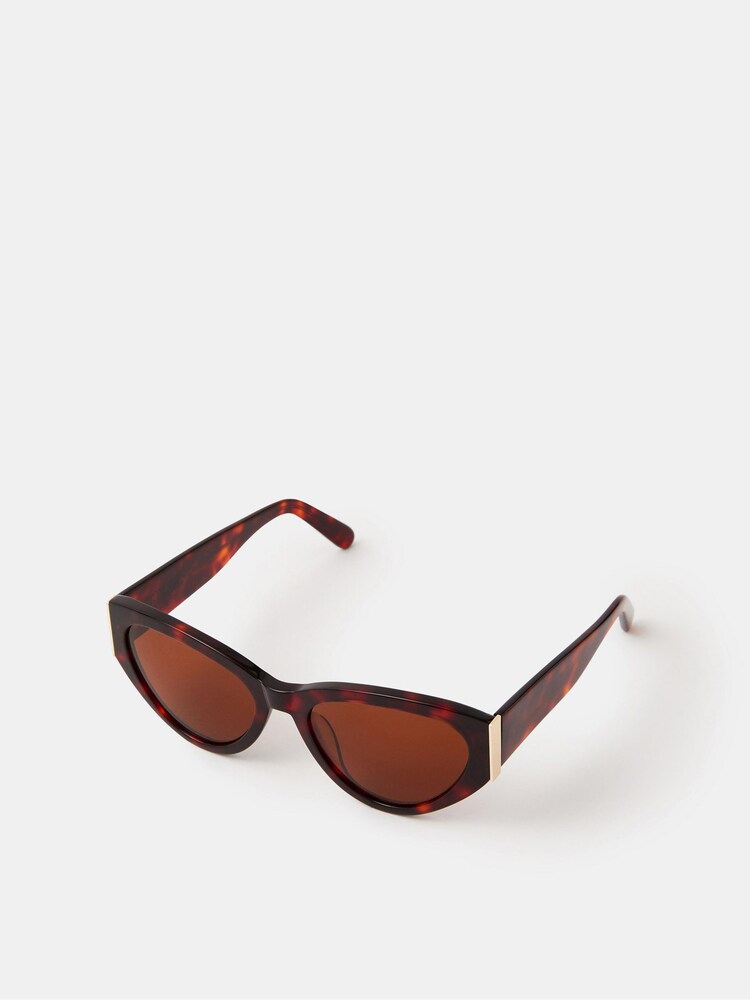 Accessorize Brown Acetate Tort Cat Eye Sunglasses - Image 2 of 3 Accessorize Brown Acetate Tort Cat Eye Sunglasses - Image 2 of 3