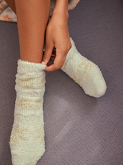 Bath & Body Works Green Bath & Body Works Fluffy Socks 2 Pack - Image 1 of 6