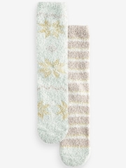 Bath & Body Works Green Bath & Body Works Fluffy Socks 2 Pack - Image 4 of 6
