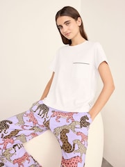 Ensemble pyjama long Chelsea Peers à imprimé léopard étoilé - Image 2 sur 6