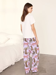Ensemble pyjama long Chelsea Peers à imprimé léopard étoilé - Image 4 sur 6