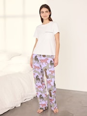 Ensemble pyjama long Chelsea Peers à imprimé léopard étoilé - Image 5 sur 6