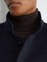 Chaqueta con cuello subido de mezcla de lana con costuras invisibles Becks de Reiss - Imagen 6 de 8