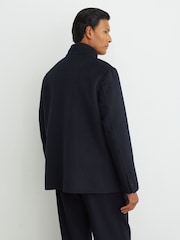 Chaqueta con cuello subido de mezcla de lana con costuras invisibles Becks de Reiss - Imagen 7 de 8