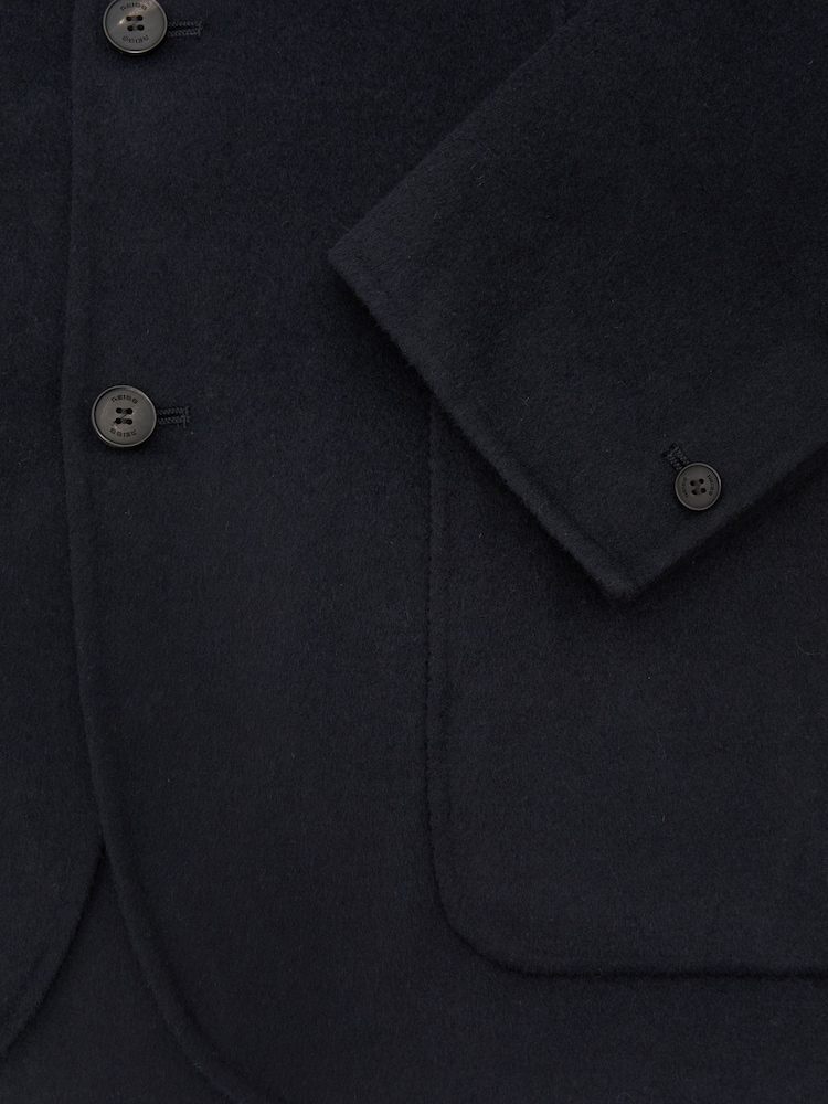 Chaqueta con cuello subido de mezcla de lana con costuras invisibles Becks de Reiss - Imagen 8 de 8