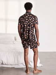 Chelsea Peers Blue Camo Leopard Print Short Pyjama Set - Image 4 of 6